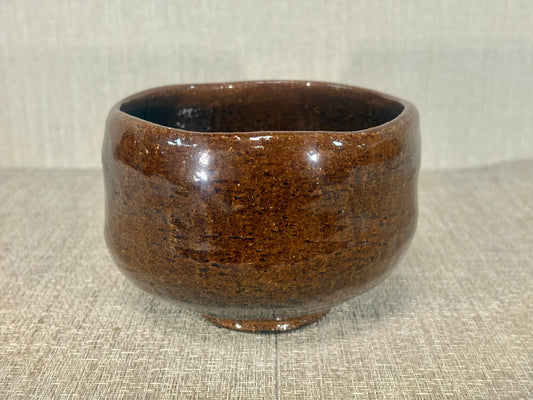 SBKTB172 大樋焼 中村長阿弥造 飴釉 茶碗