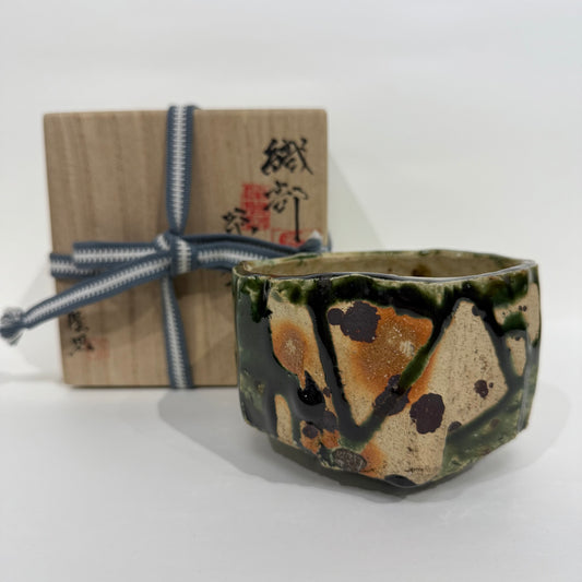 SBKTB136  穗高隆兒 織部 茶碗