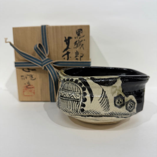 SBKTB73  黑織部 茶碗