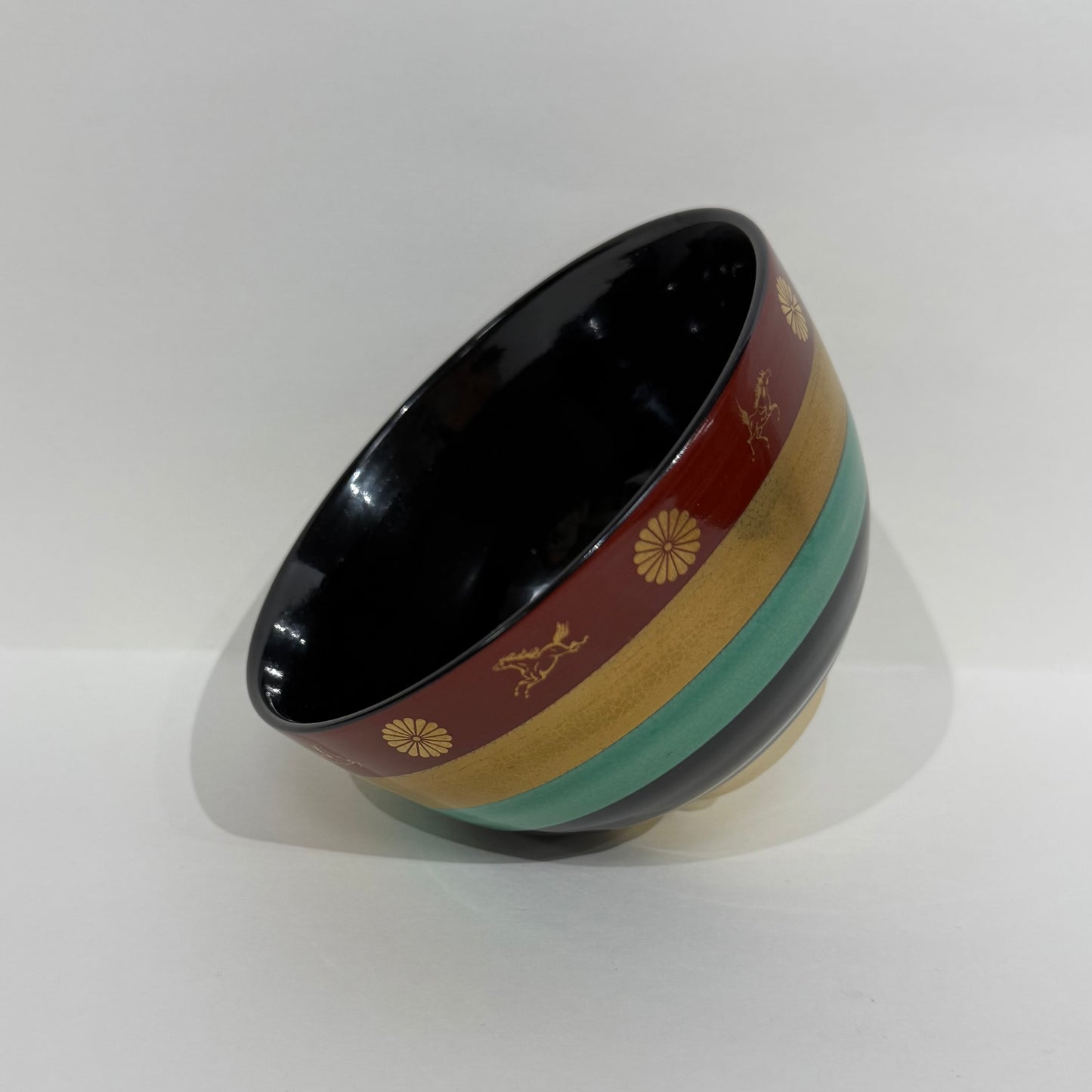 SBKTB51 京焼　色絵独楽文茶碗（箱付）