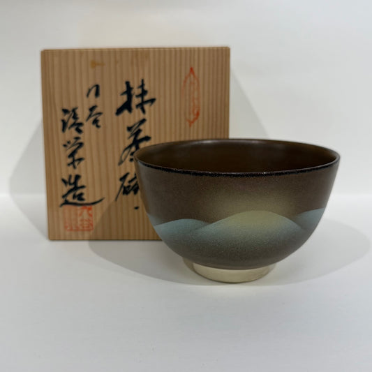 SBKTB48 九谷焼　清栄造　遠山茶碗（共箱）