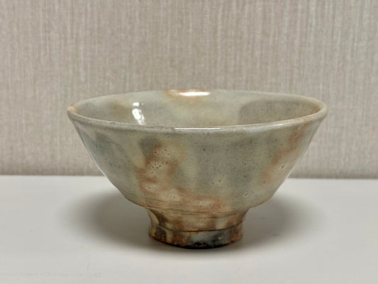 SBKTB284	萩焼　森島一伸造　茶碗(前大徳寺細合喝堂書付)(銘：よろこひ)